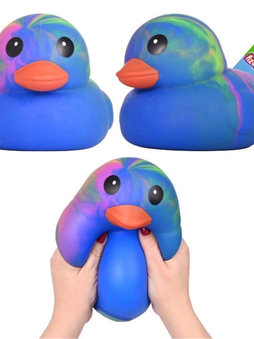 Sunny days Blue Tie-Dye Squishy  Duck